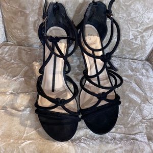 Super cute velvety black heels